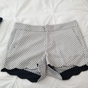 Scalloped Edge Polka Dot Shorts